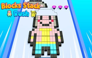 Blocks Stack Rush: Pixel Stacking Puzzle