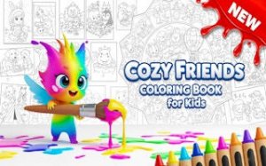 Cozy Friends Coloring Book