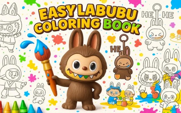 Easy Labubu Coloring Book: Digital Art & Creativity Game