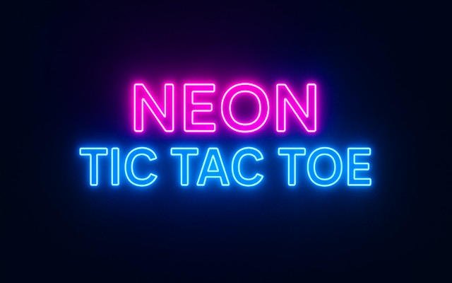 Neon Tic Tac Toe - Classic Strategy Puzzle Game