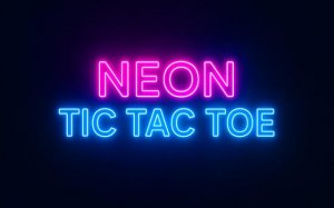 Neon Tic Tac Toe - Classic Strategy Puzzle Game