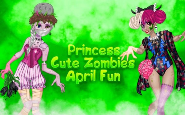 Princess Cute Zombies April Fun - Zombie Makeover Game